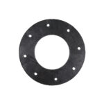 Graphite reinforced gasket with bolt holes